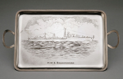 HMS Broadsword Silver Tray - Asprey